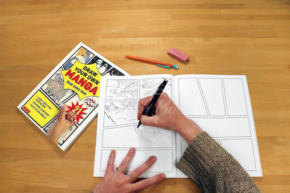 Книга Draw Your Own Manga: Blank Comic Book зображення 1
