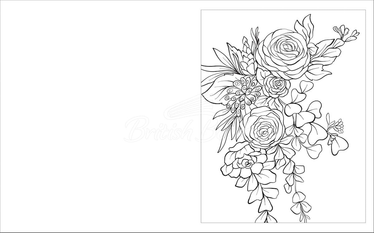 Книга Large Print Flowers Colouring Book изображение 2