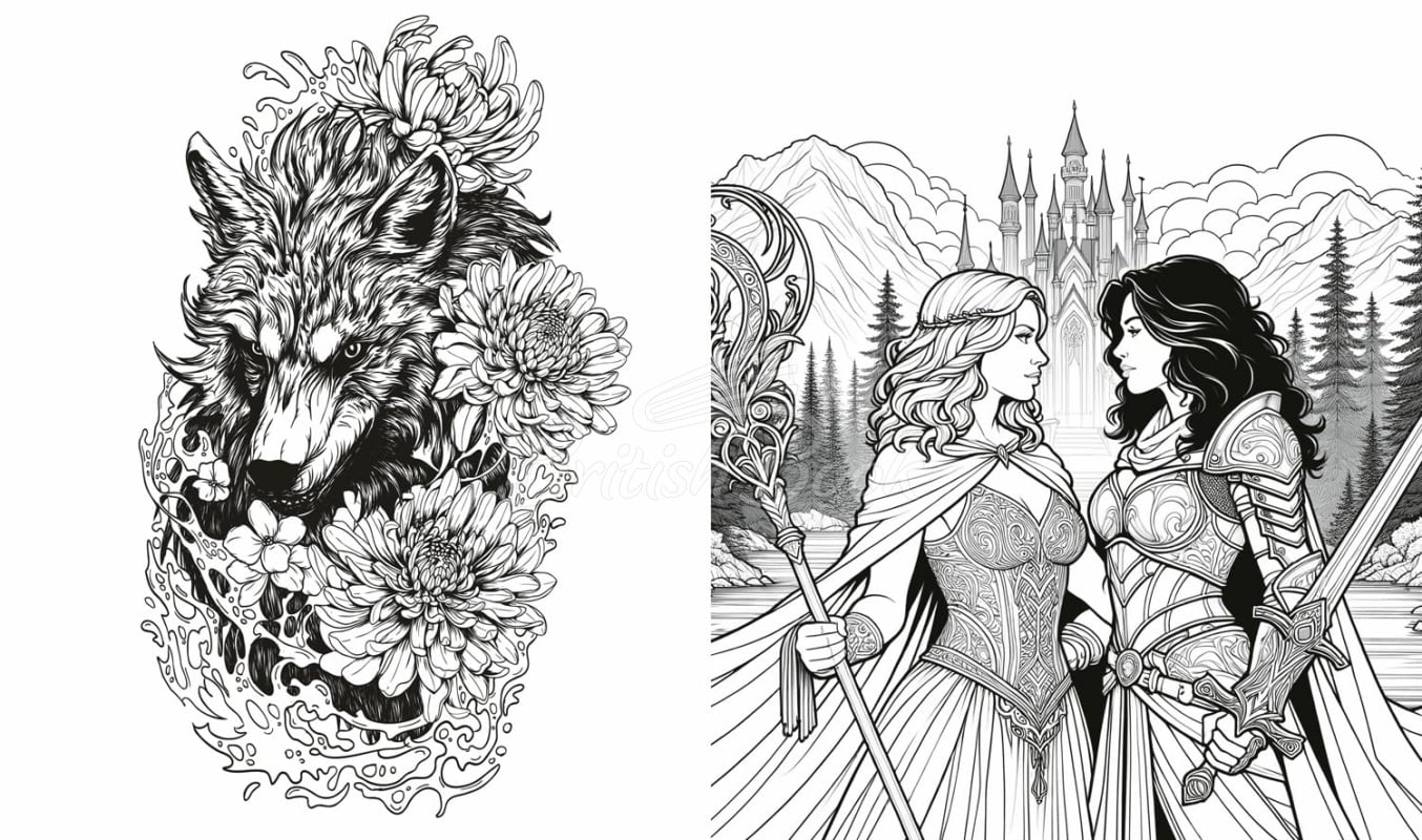 Книга Romantasy Colouring Book изображение 3