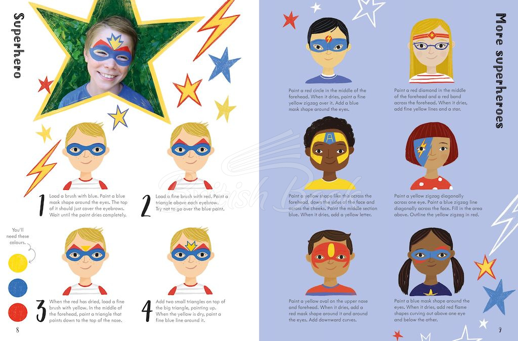 Книга The Usborne Book of Face Painting изображение 2