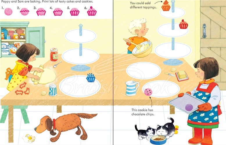 Книга Usborne Farmyard Tales: Poppy and Sam's Fingerprint Activities изображение 3