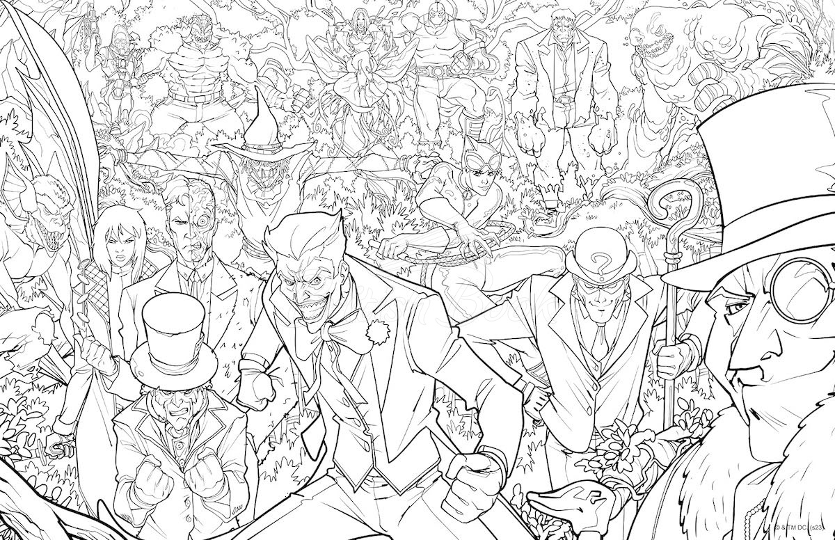 Книга DC Super-Villains: The Official Colouring Book зображення 2