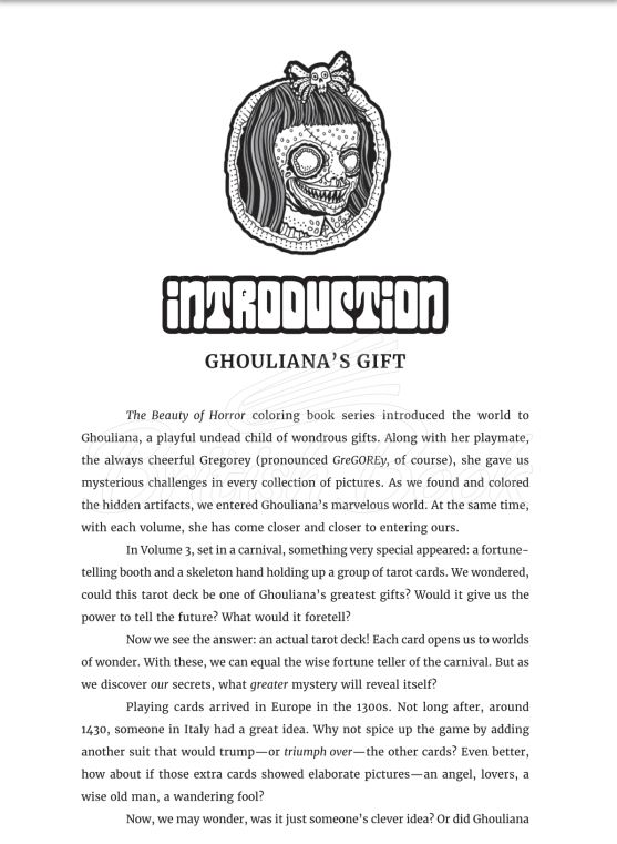 Книга The Beauty of Horror: Tarot Coloring Book зображення 1