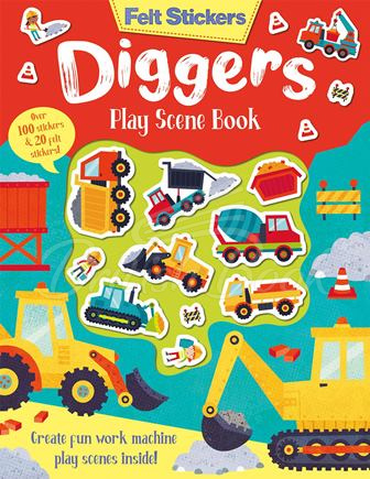Книга Felt Stickers: Diggers Play Scene Book зображення