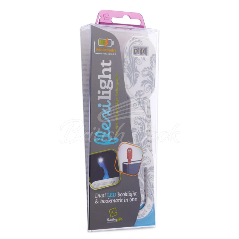 Ліхтарик для книжок Flexilight Rechargeable White Flowers зображення 1