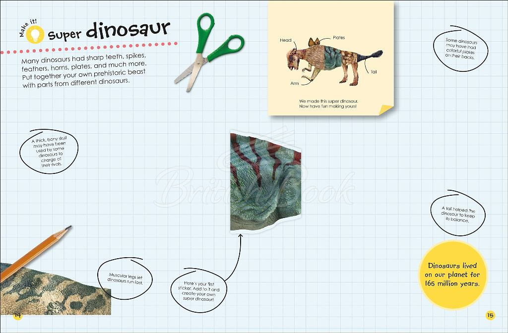 Книга The Ultimate Sticker Book: Dinosaurs изображение 3