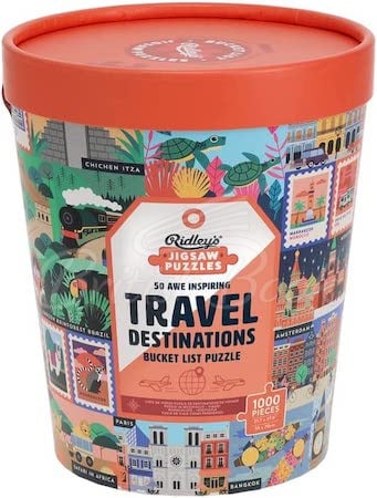 Пазл 50 Awe-Inspiring Travel Destinations Bucket List 1000-Piece Puzzle изображение
