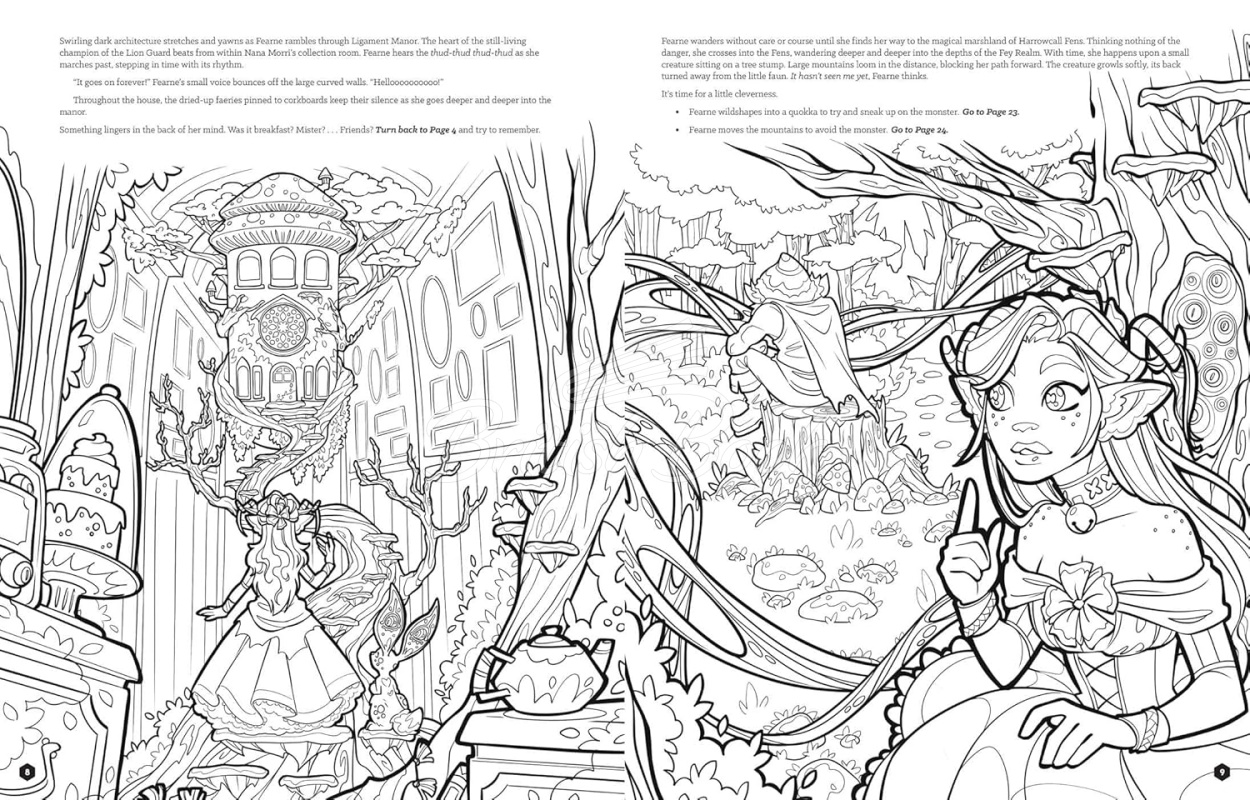Книга Critical Role: Fearne Calloway's Fey Fantasy: A Coloring Adventure зображення 4