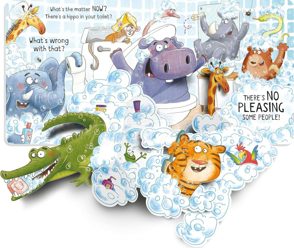Книга Usborne Peculiar Pop-Ups: There's a Hippo in my Toilet! зображення 3