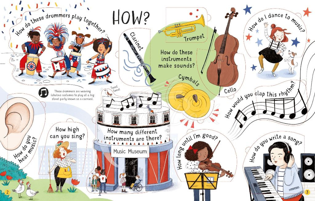 Книга Lift-the-Flap Questions and Answers about Music зображення 2