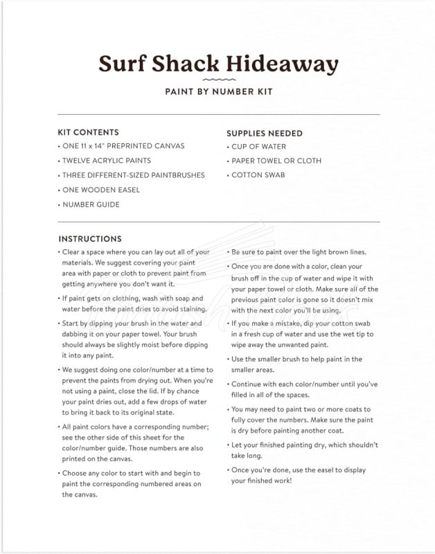 Набор для творчества Surf Shack Hideaway Paint By Number Kit изображение 5