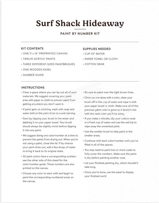 Набір для творчості Surf Shack Hideaway Paint by Number Kit зображення 5