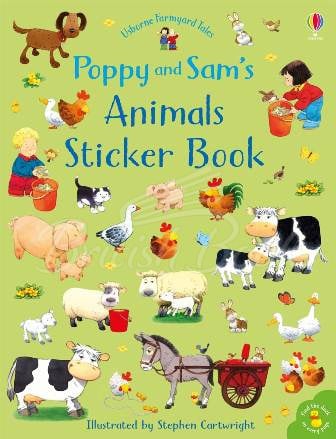 Книга Usborne Farmyard Tales: Poppy and Sam's Animals Sticker Book зображення