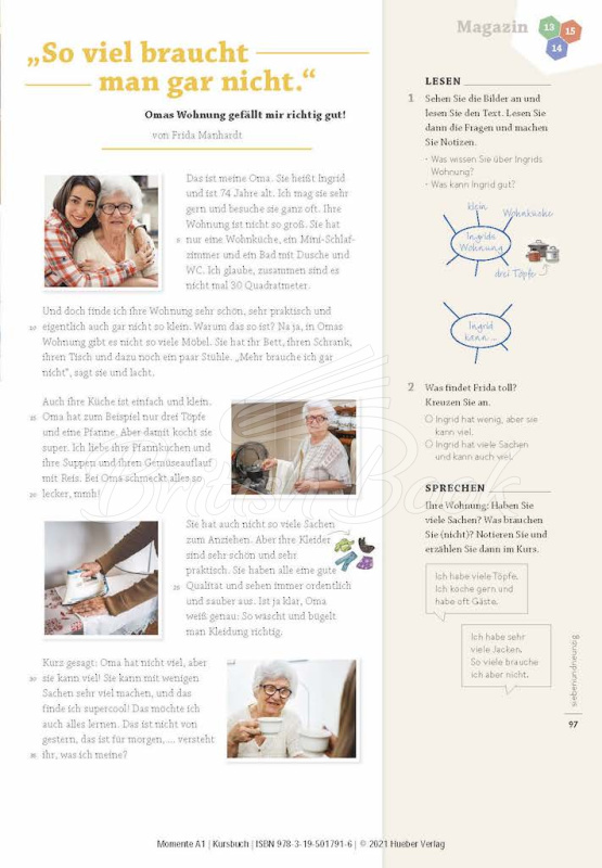 Учебник Momente A1 Kursbuch mit interaktive Version изображение 8