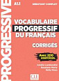 Vocabulaire Progressif du Français Débutant Complet Corrigés