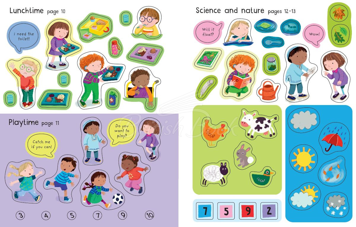 Книга First Sticker Book: Starting School зображення 3