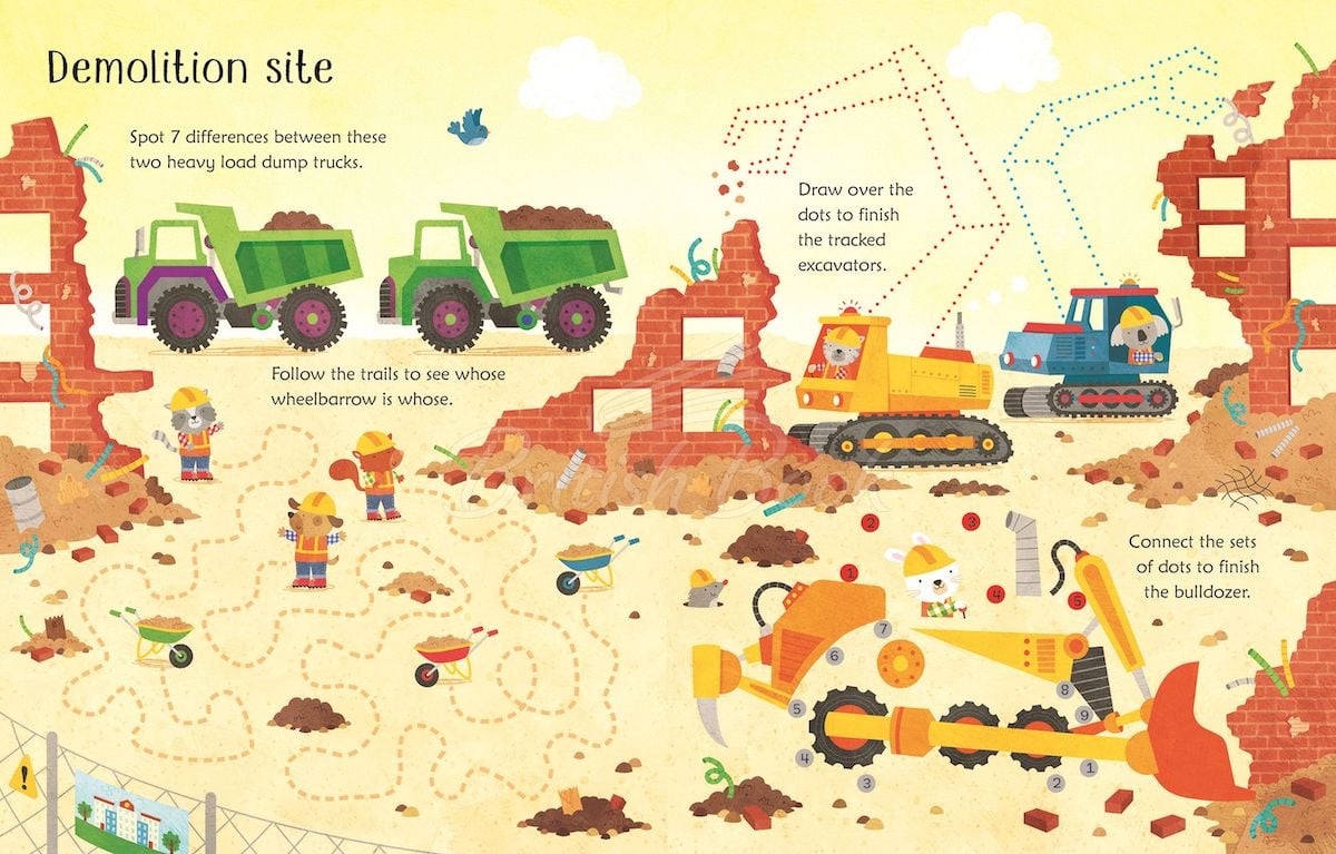 Книга Wipe-Clean Building Site Activities изображение 3