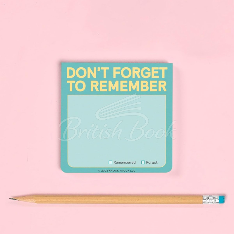 Клейкая бумага для заметок Don't Forget to Remember Sticky Note (Pastel) изображение 3