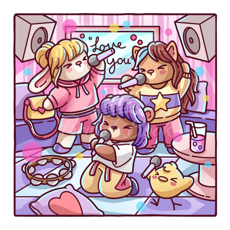 Книга Cozy K-Pop Cute Coloring Book зображення 4