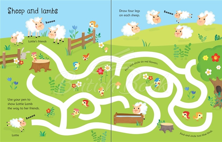 Книга Wipe-Clean Farm Activities изображение 2
