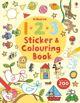 Книга 123 Sticker and Colouring Book изображение
