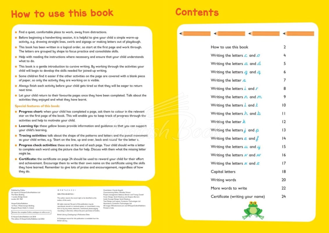 Книга Collins Easy Learning Preschool: Cursive Writing (Ages 4+) изображение 1