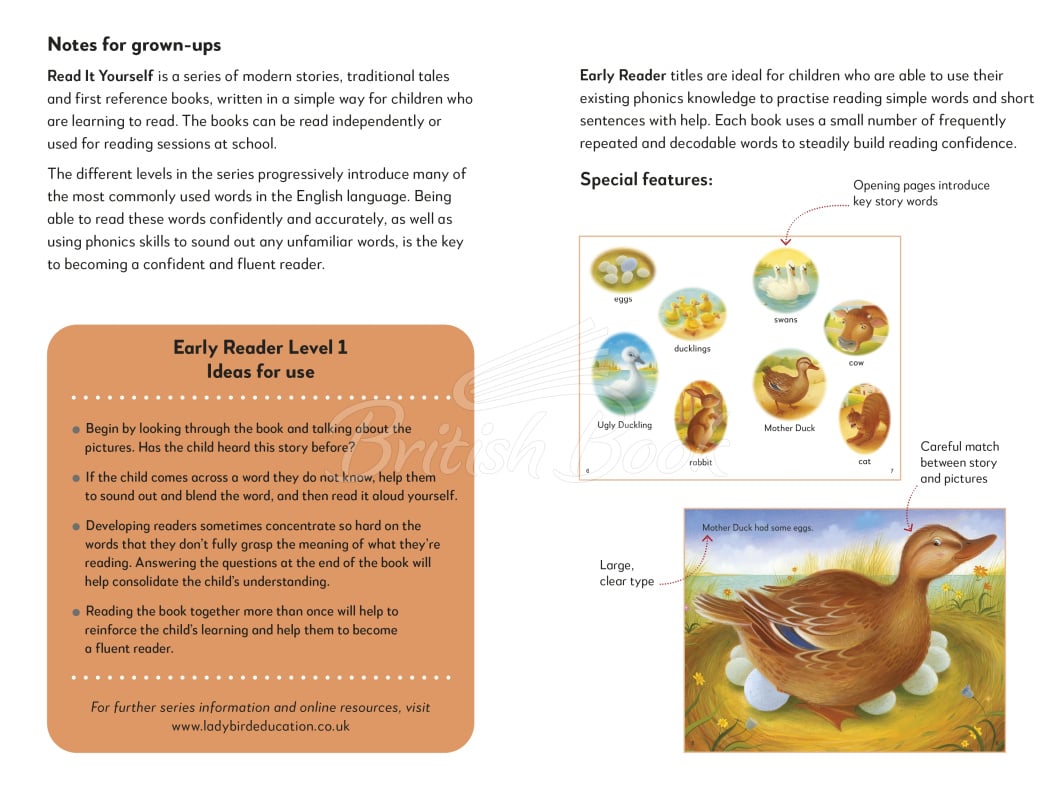 Книга Read it Yourself with Ladybird Level 1 The Ugly Duckling изображение 1