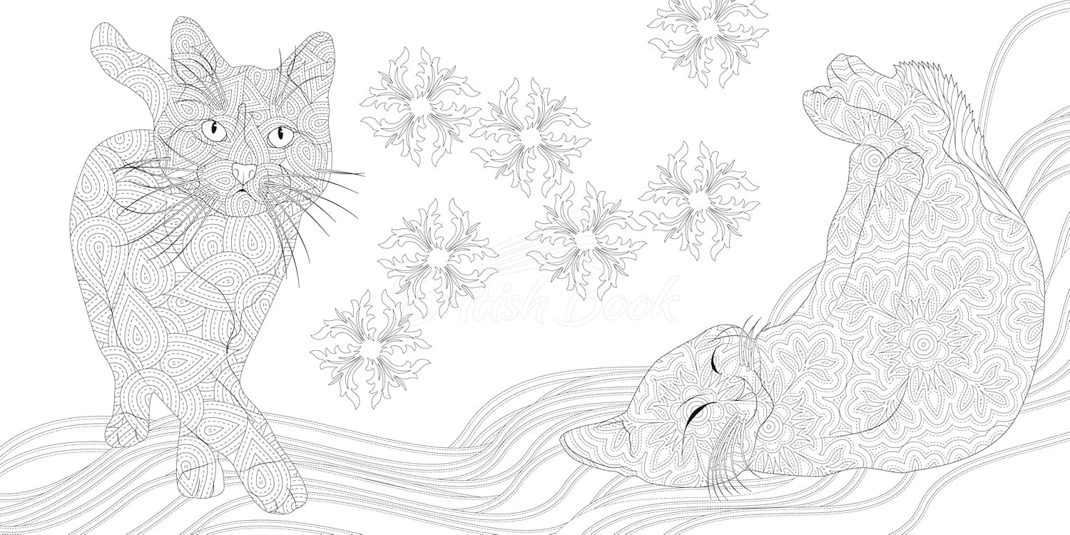 Книга Relaxing Cats Colouring Book зображення 6