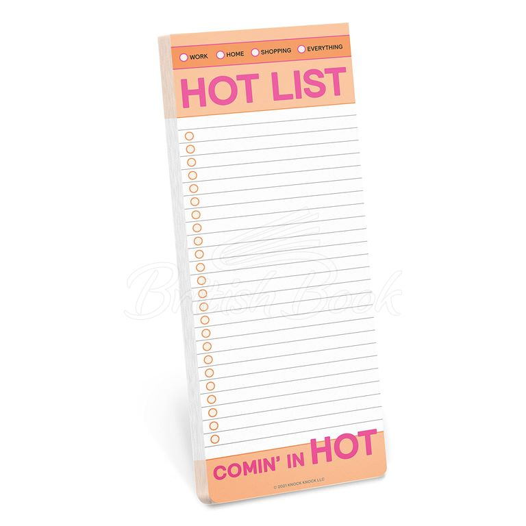 Папір для нотаток Hot List Make-a-List Pads зображення 1
