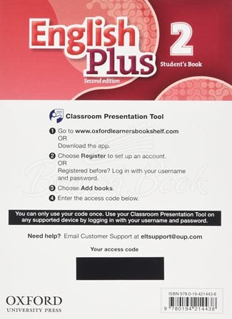 Ресурси для інтерактивної дошки English Plus Second Edition 2 Student's Book Classroom Presentation Tool eBook Pack зображення