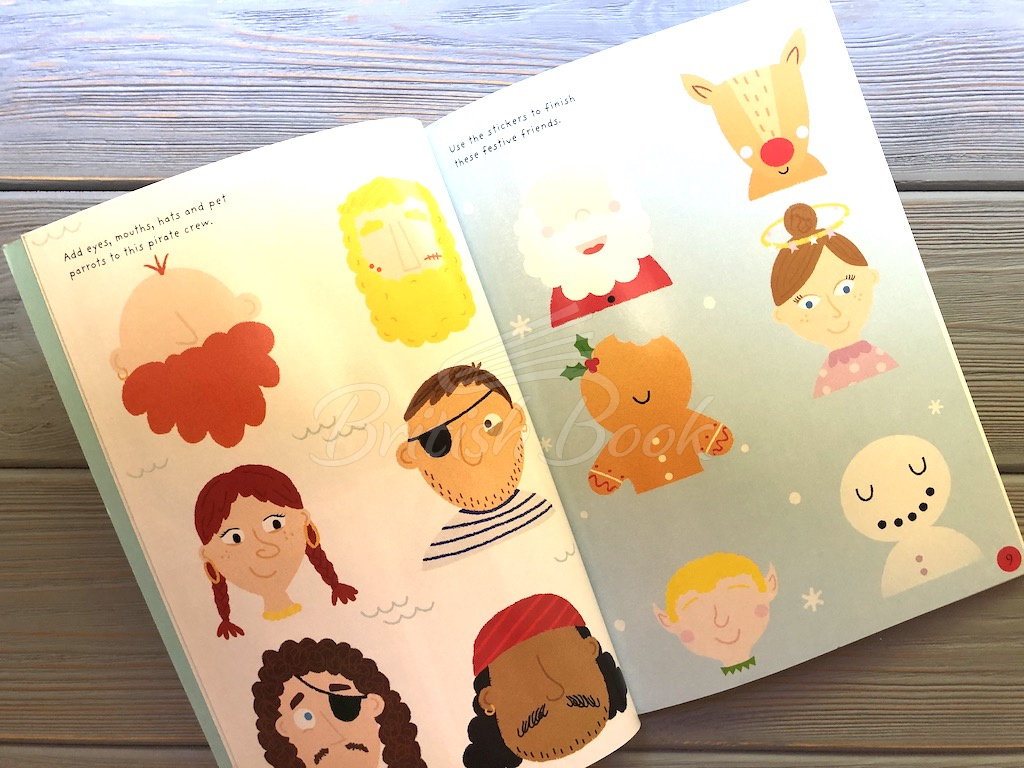 Книга Little First Stickers: Funny Faces зображення 5