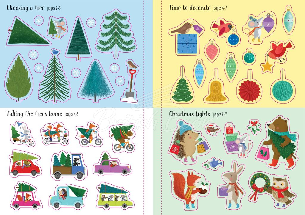 Книга Sparkly Christmas Trees Sticker Book зображення 1