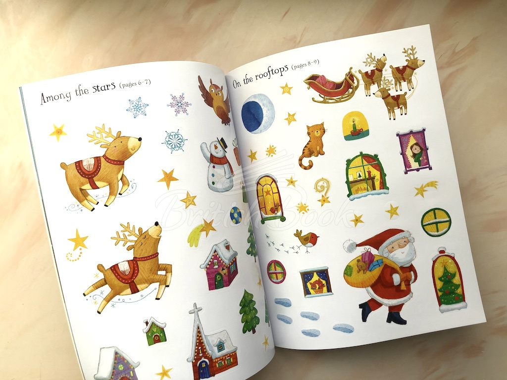 Книга Santa Sticker and Colouring Book зображення 3