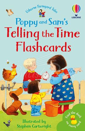 Картки Usborne Farmyard Tales: Poppy and Sam's Telling the Time Flashcards зображення
