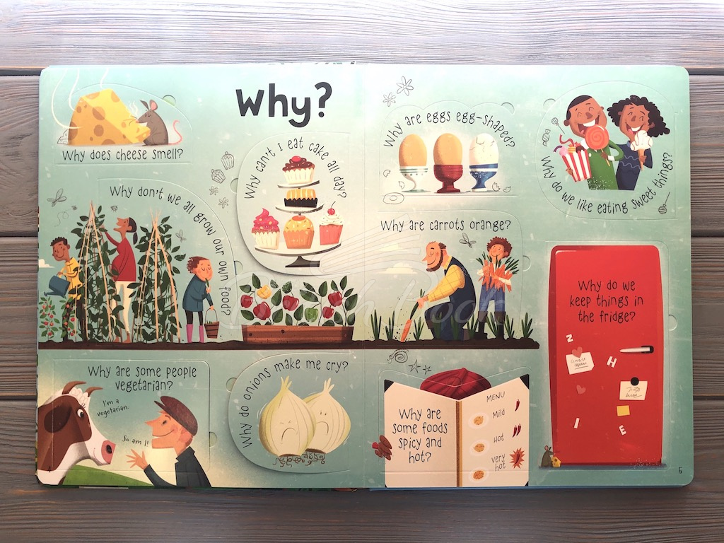Книга Lift-the-Flap Questions and Answers about Food зображення 4