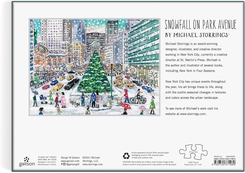 Пазл Michael Storrings Christmas in the City 1000 Piece Puzzle зображення 3
