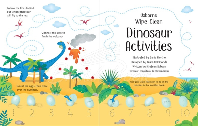 Книга Wipe-Clean Dinosaur Activities зображення 3