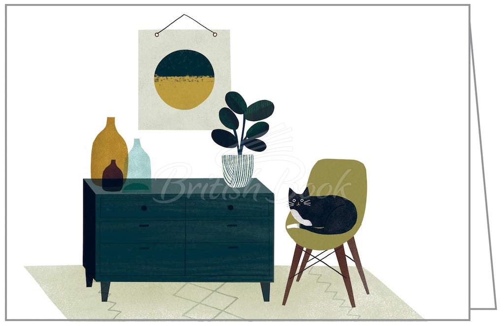 Набір Olive's House (Tuxedo Cat) Big Notecard Set зображення 1