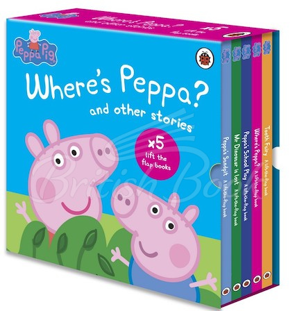 Набір книжок Peppa Pig: Where's Peppa? and Other Stories (Lift-the-Flap Collection) зображення