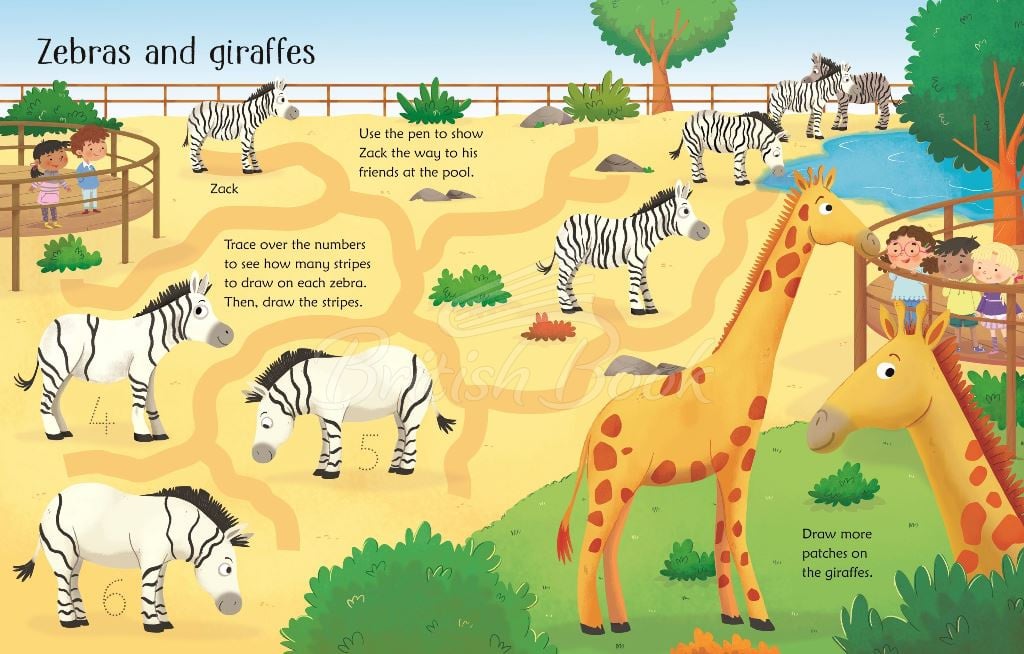 Книга Wipe-Clean Zoo Activities зображення 1