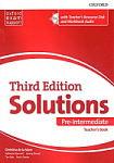 Solutions Third Edition Pre-Intermediate Teacher's Book with Teacher's Resource Disc and Workbook Audio
