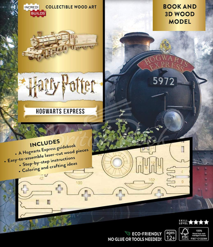 Збірна модель IncrediBuilds: Harry Potter: Hogwarts Express Book and 3D Wood Model зображення