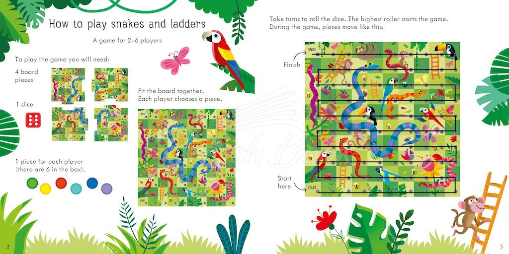 Настільна гра Snakes and Ladders Board Game зображення 2