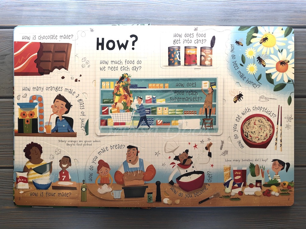Книга Lift-the-Flap Questions and Answers about Food зображення 3