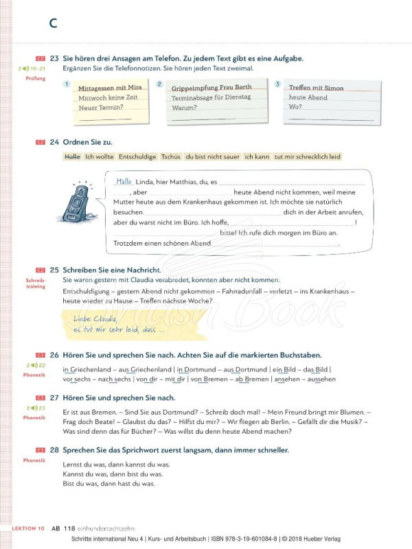Підручник і робочий зошит Schritte international Neu 4 Kurs- und Arbeitsbuch mit Audio-CD zum Arbeitsbuch зображення 12