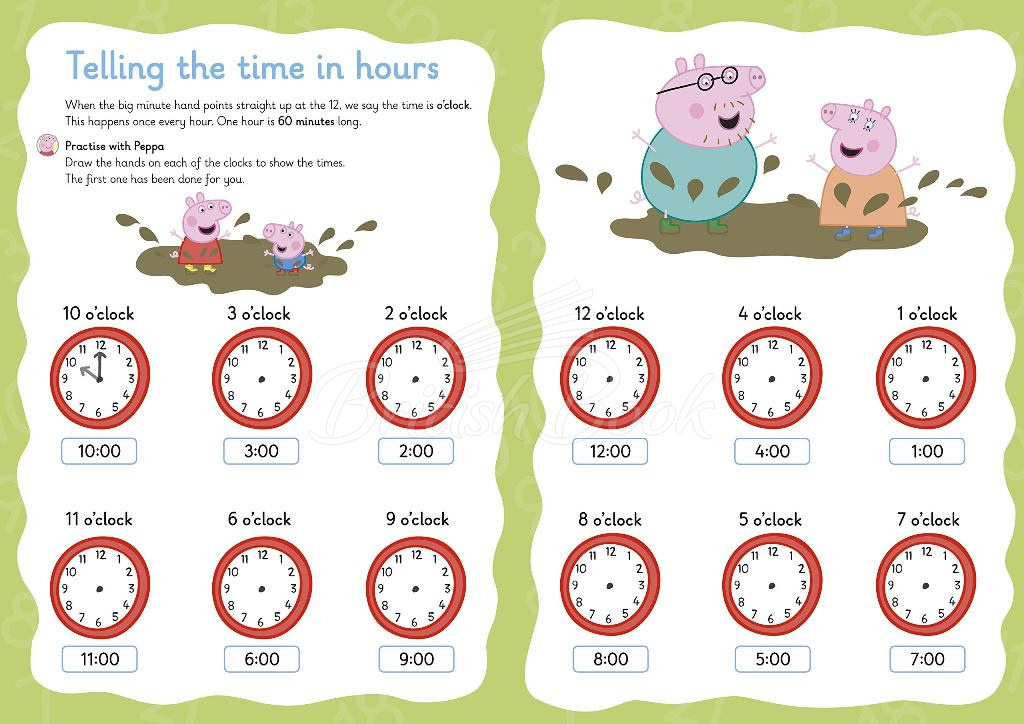 Книга Peppa Pig: Practise with Peppa: Wipe-Clean Telling the Time зображення 1