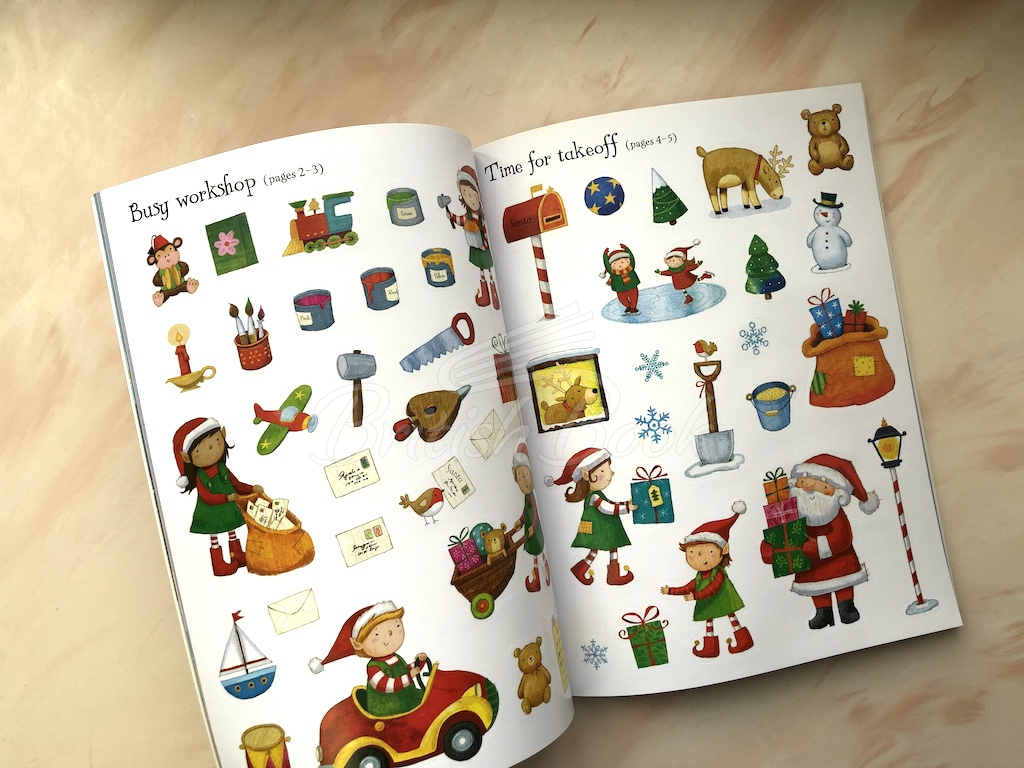 Книга Santa Sticker and Colouring Book зображення 4