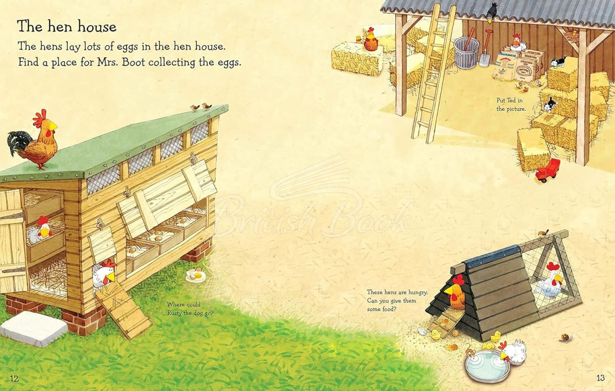 Книга Usborne Farmyard Tales: Sticker Book зображення 2
