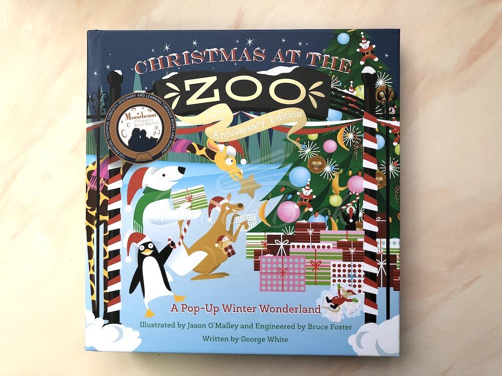 Книга Christmas at the Zoo: A Pop-Up Winter Wonderland зображення 1