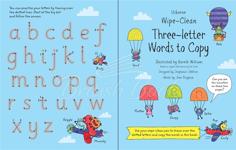 Книга Wipe-Clean Three-Letter Words to Copy зображення 1